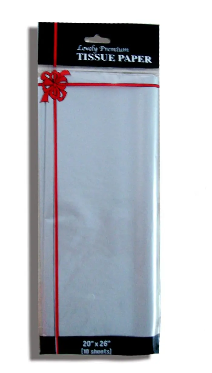 silver metallic tissue paper gift wrapping paper decoration celebration