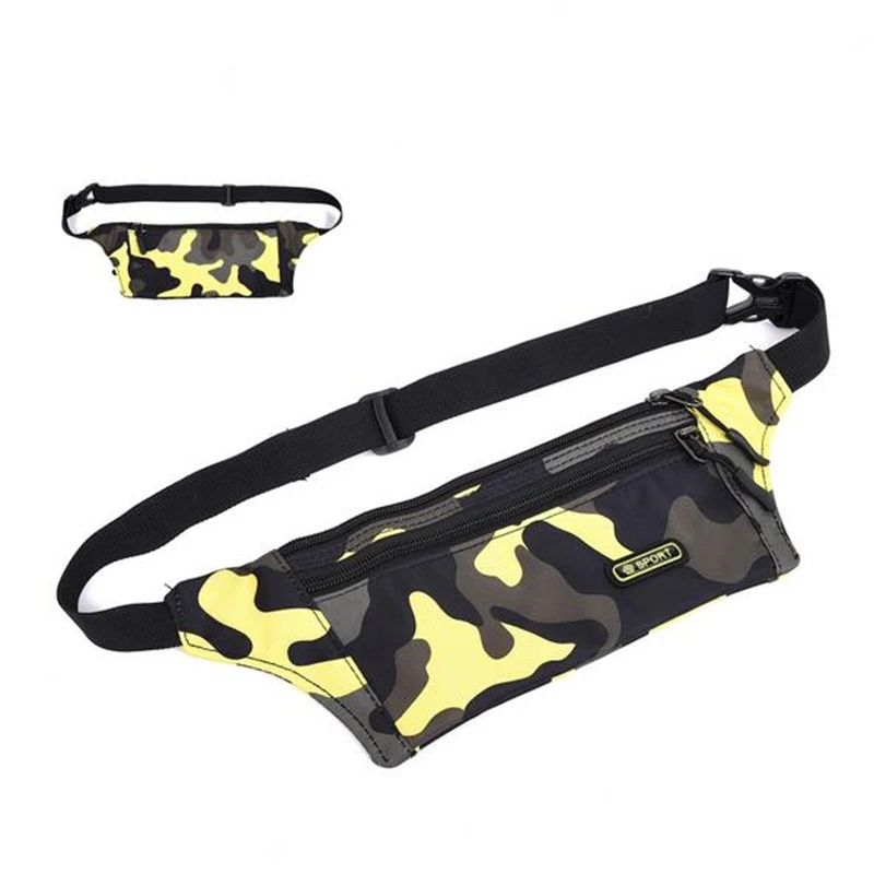 

PACGOTH Casual Unisex Nylon Material Waist Pack Running Riding Climbing Super Light Thin Close Waist Packs Fashion Camouflage