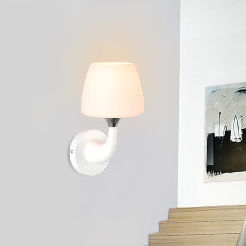Modern Glass Led Light Wall Sconce Lamp Lighting Fixture Indoor Bedroom Dec C2I5 