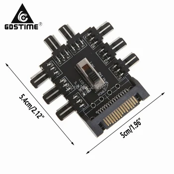 

Gdstime 1 to 8 PC Cooler Cooling Fan Hub Splitter Cable SATA Molex 12V 3Pin