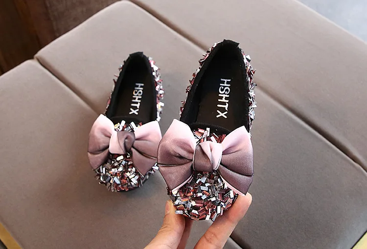 COZULMA/детская обувь для девочек, обувь со стразами для девочек, принцесса, галстук-бабочка, мягкие туфли для танцев, нарядная обувь для