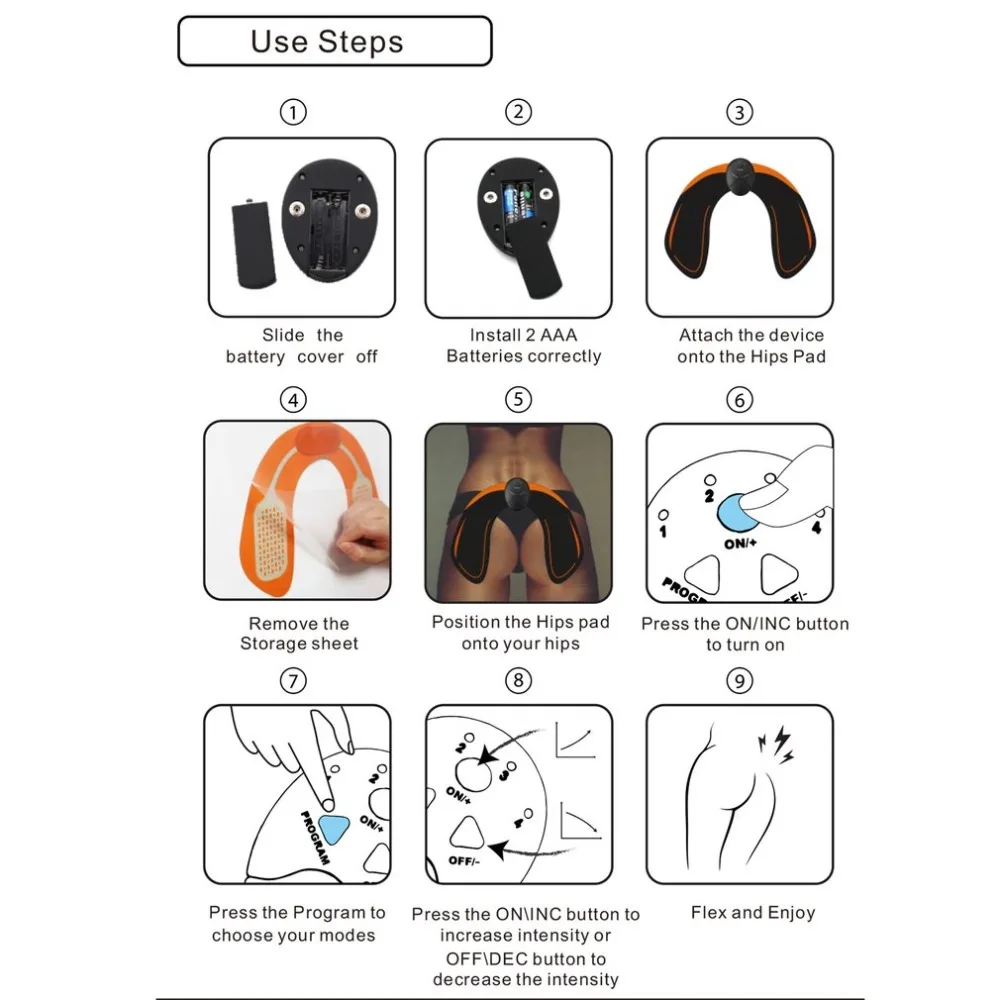 На батарейках EMS тренажер для бедер электрический вибрационный стимулятор мышц ягодиц более плотный подъемник Массажер Новинка