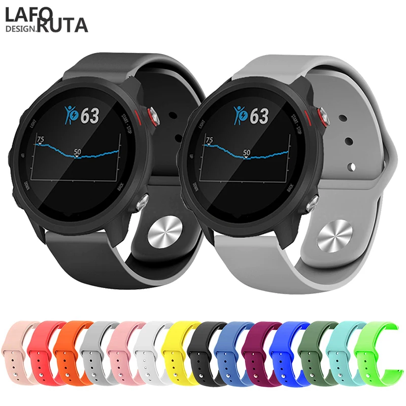 Силиконовый ремешок Laforuta для Garmin Forerunner 245 Vivoactive 3 645 браслет мужчин и женщин