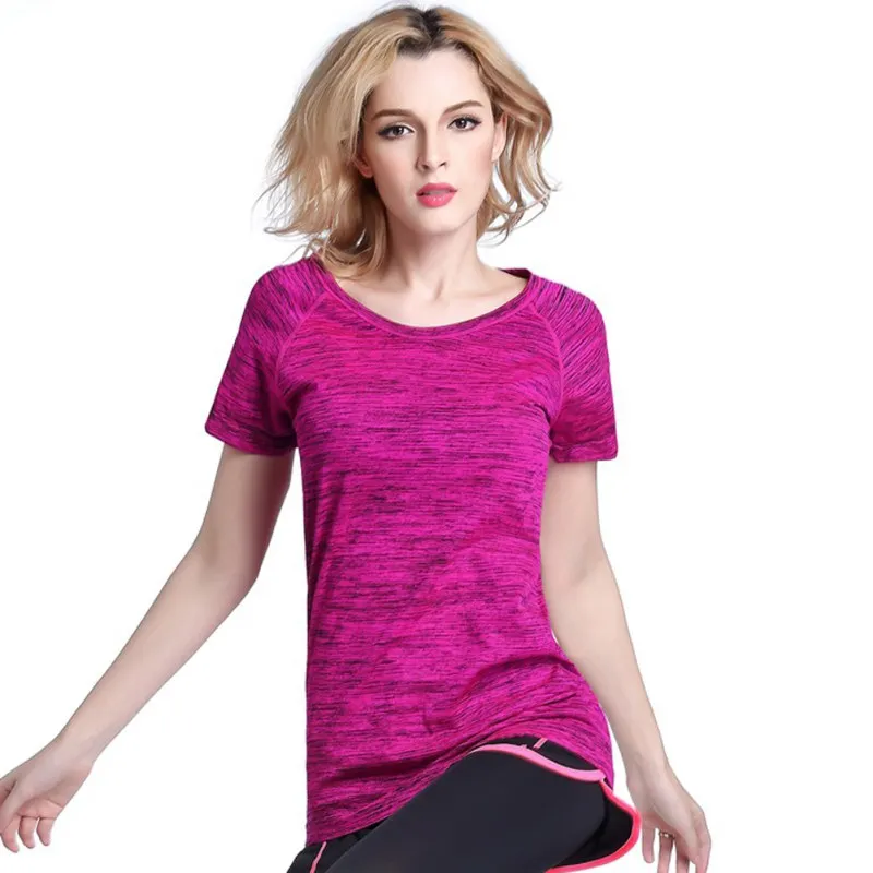 

Quick Dry Professional Women Sports T Shirt For Yoga Fitness Running Jogging Gym Sweat Breathable Exercises Short Sleeve Tops