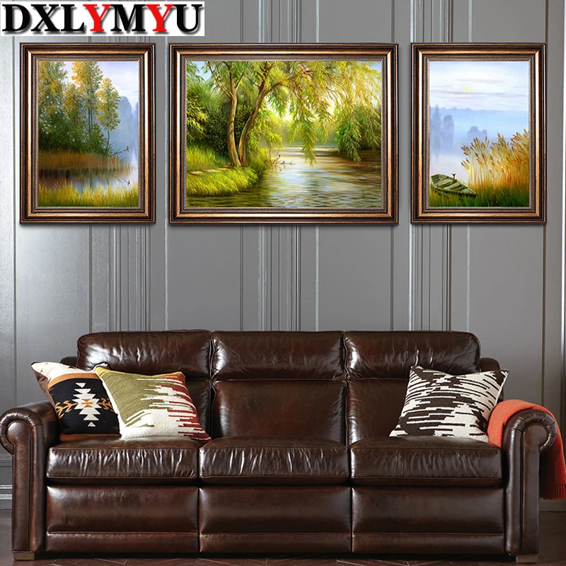 

Full diamond mosaic embroidery diy 5d diamond painting landscape picture 3D cross stitch embroidery wall decorative painting