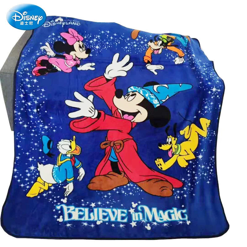 DisneyLand-Royal-Blue-Mickey-Mouse-Donald-Coral-Fleece-Blanket-120x150CM-Baby-Kids-Bedroom-Home-Decor-Soft