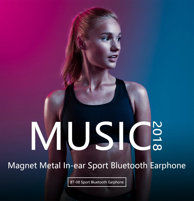 Magift08 Magnetic Bluetooth Earphone Wireless Stereo Sport Headsets CVC 6.0 Microphone Bluetooth V4.2 for Xiaomi Auriculares (1)