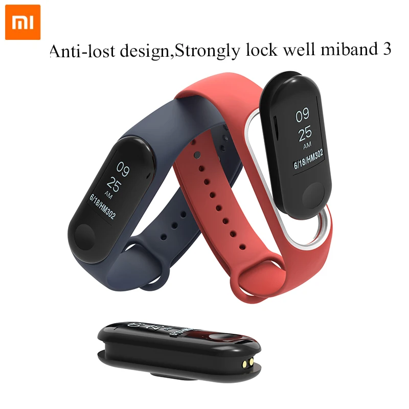 Спортивный силиконовый ремешок Xiaomi Mi 3 для часов xiaomi mi Band Аксессуары браслета band