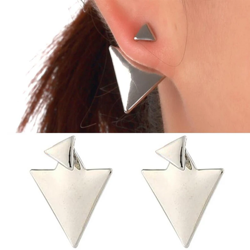 

Shuangshuo Bohemian Triangle Earring Jackets Simple Geometric Earrings for Women Fashion Earrings Wedding Earrings oorbellen