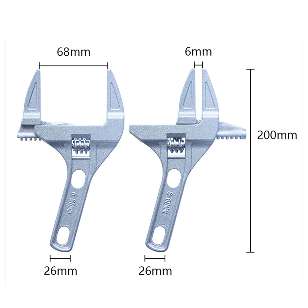 6-68 мм алюминиевый сплав короткий хвостовик гаечный ключ универсальный гаечный ключ мини гаечный ключ ручные инструменты с очень большим открыванием ванная комната ремонтный инструмент