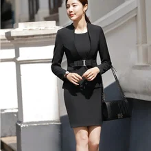 Модные облегающие платья и топы цвета хаки, Осень-зима, деловые костюмы, блейзеры и куртки, пальто для женщин, рабочие комплекты, стили униформы