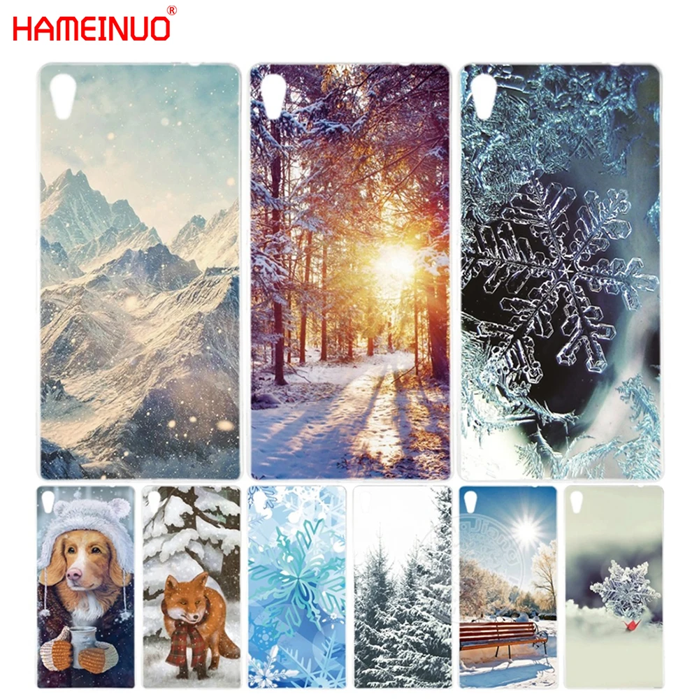 HAMEINUO Зимний снег Снежинка чехол для телефона sony xperia z2 z3 z4 z5 mini plus aqua M4 M5 E4 E5 C4 C5 |
