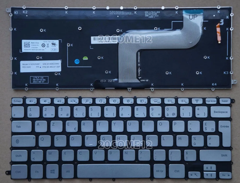

New Laptop keyboard for DELL INSPIRON 14 7000 14-7000 7437 N7437 FRENCH/RUSSIAN/UK/US layout