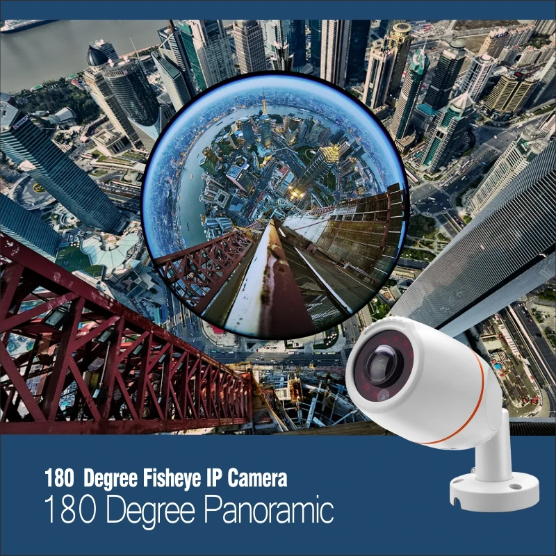 Панорамная IP камера наружная Onvif 4 МП 1 7 мм рыбий глаз 1080P широкоугольная