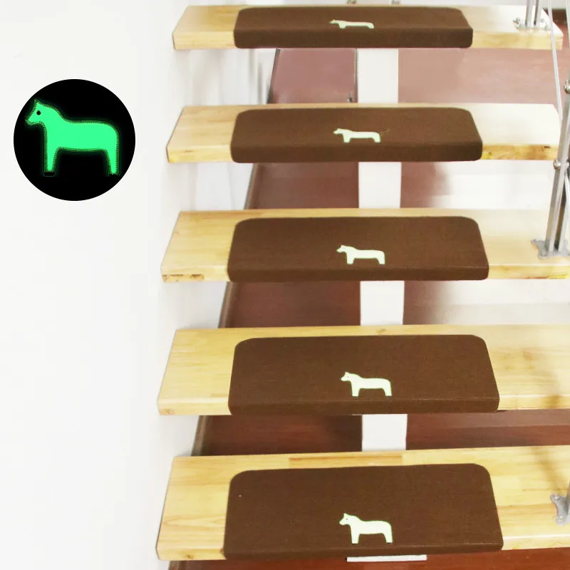RULDGEE Home Luminous Self-adhesive Non-slip Floor Stair Carpet for living room Cartoon Horse Pattern Stair Mat Protector Rug RULDGEE Home Luminous Self-adhesive Non-slip Floor Stair Carpet for living room Cartoon Horse Pattern Stair Mat Protector Rug