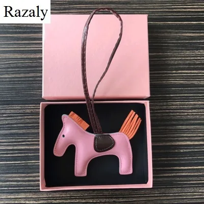 Razaly бренд высокое качество сумка аксессуары мини лошадь искусственная кожа животные Сумочка украшение отправить Подарочная коробка и Шелковый шарф - Цвет: pink