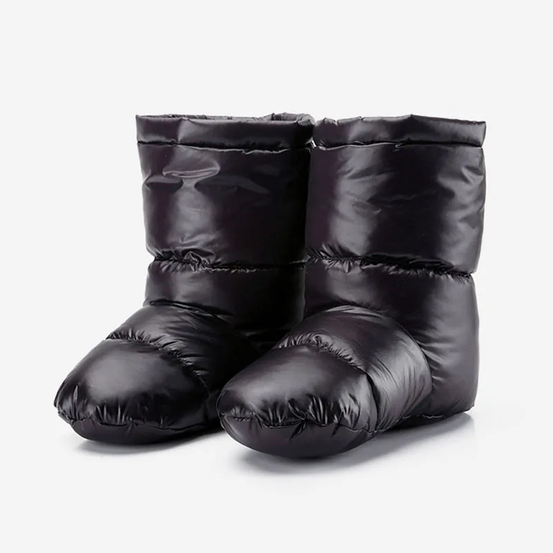 Пожарная спальная Сумка носки, пуховые носки в спальном мешке зимние походные носки, зимние походные носки - Цвет: Черный