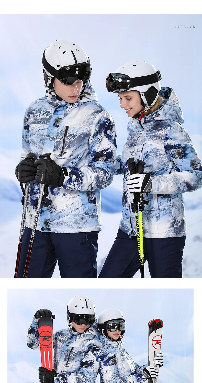 Зимний лыжный костюм женский лыжный костюм s для мужчин сноуборд куртка зимние брюки горные лыжи водонепроницаемый жилет лыжный femme homme