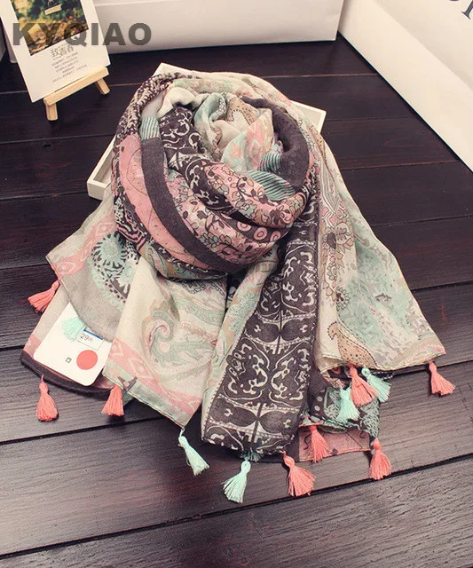 KYQIAO Women hijab scarf female winter Japanese style 