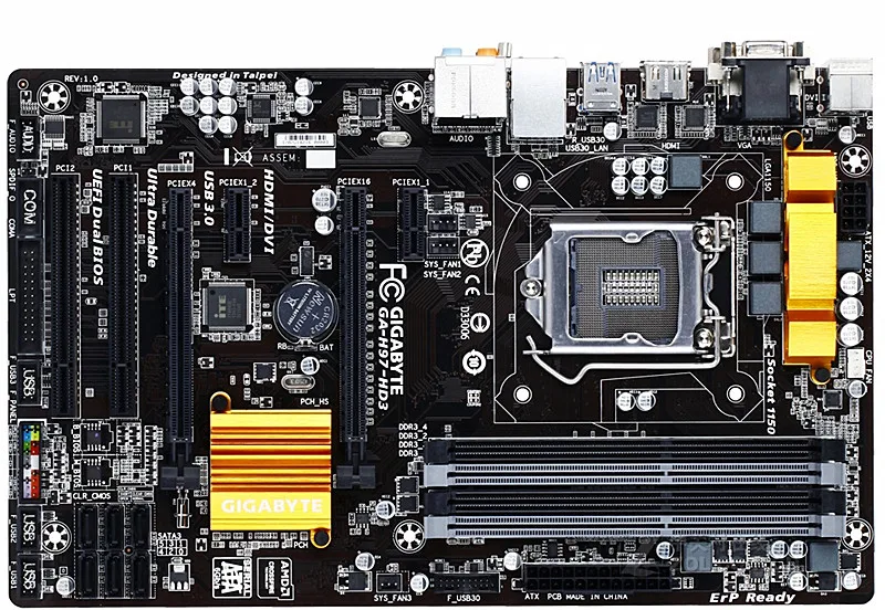 100% оригинальная настольная материнская плата для Gigabyte GA H97 HD3 LGA 1150 DDR3 RAM 32G mainborad|lga