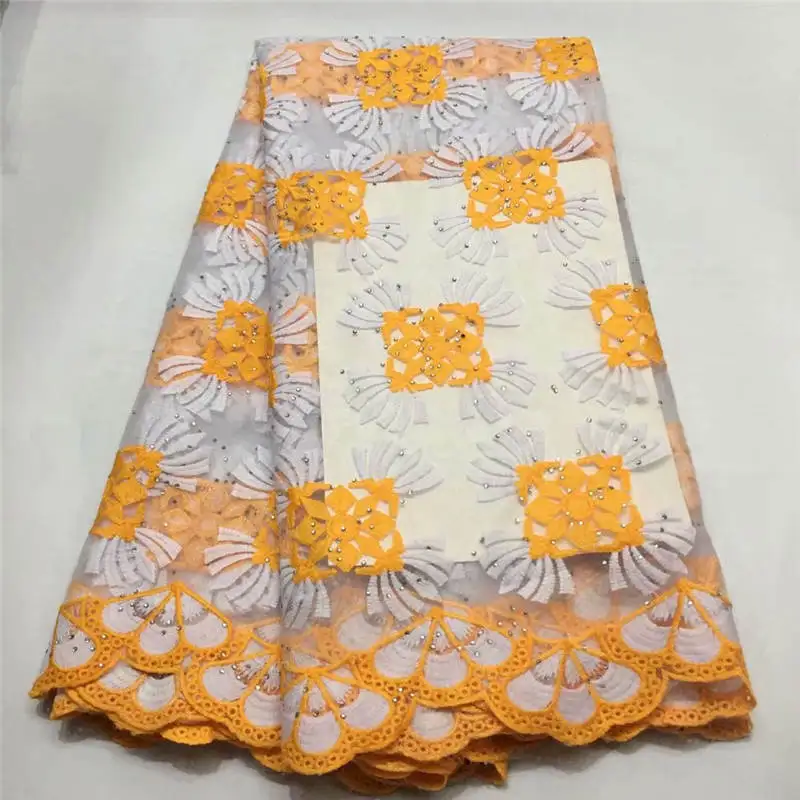 

ZQM!2019 Hot Sale Embroidered African Lace Fabric High Quality With Rhinestone French Net Guipure Lace Fabrics ! J60321