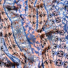 145x100 см импортные красочные этнические Стиль мягкие ткани шифон для Для женщин длинное пляжное платье, рубашки шитье ткань обивки