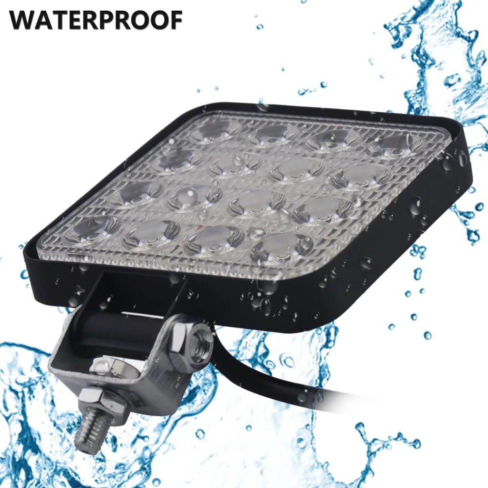 16LEDs 48W SUV Headlights 6000K White Color Light Bar 4*4 Vehicle Work Light LED Truck Pod Light for SUV,UTV,ATV 16LEDs 48W SUV Headlights 6000K White Color Light Bar 4*4 Vehicle Work Light LED Truck Pod Light for SUV,UTV,ATV