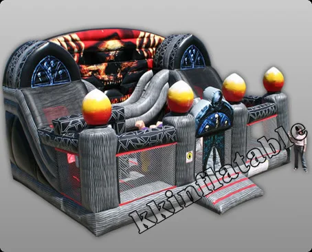 Horrible Halloween Event Ghost Inflatable combo party hire Ghost font b Bouncer b font and Slide
