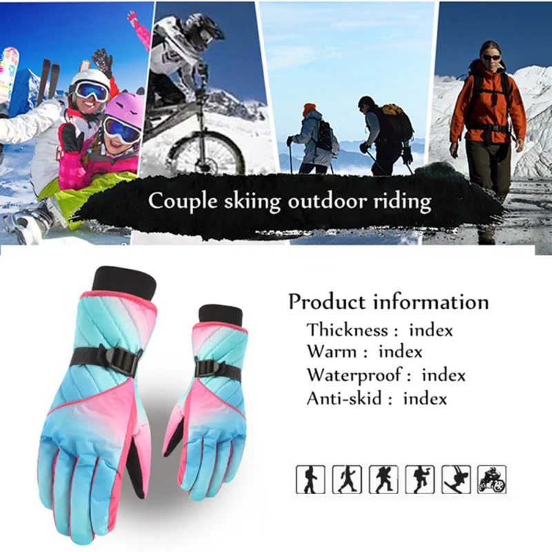 Женские ветрозащитные перчатки для верховой езды горные лыжные износостойкие непромокаемые лыжные перчатки