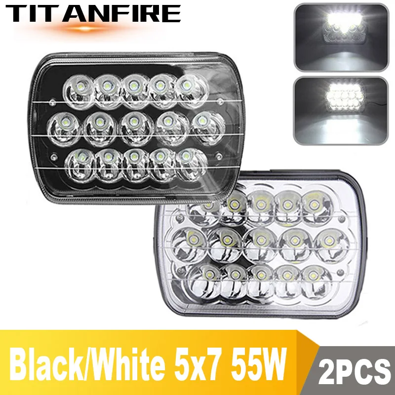 

DS 6x7 7" LED Bulbs Conversion Kit Sealed Beem Square LED 45W 6000LM Auto Car Wrangler 5x7 led Headlight truck 6500K