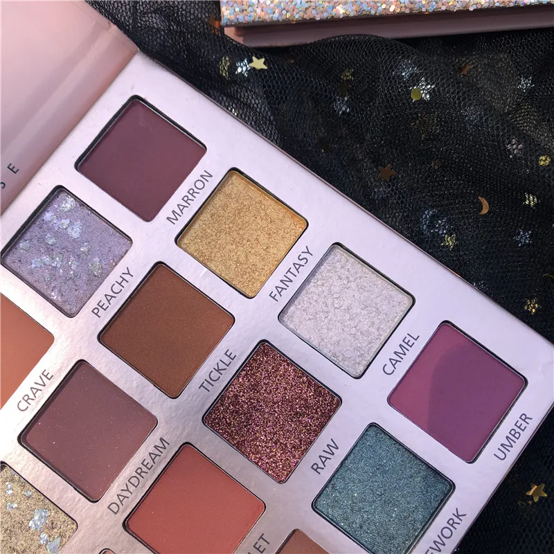 Beauty Glazed палитра теней для век 16 цветов водостойкая блестящая пигментная Дымчатая