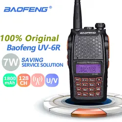 Baofeng UV-6R 7 Вт двухдиапазонный УКВ Радио рация Ham Радио КВ трансивер Walky Talky Professional портативный любительский радиопередатчик 10 км
