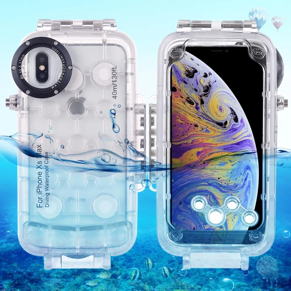 

HAWEEL 40m/130ft Waterproof Diving Housing Photo Video Taking Underwater Cover Case for iPhone XS Max