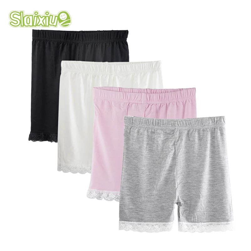 

Solid Ultra-thin Girls leggings Safety Short Pants Lace edge Underwear Girl Boxer Briefs Short Pants for 3-15Y Children Clothes