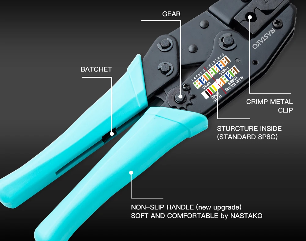 RJ45 сети инструмент Cat7 кабель щипцы Cat7 обжимные клещи обжимные инструменты для 8P8C Cat6a Cat 7 экранированный разъем