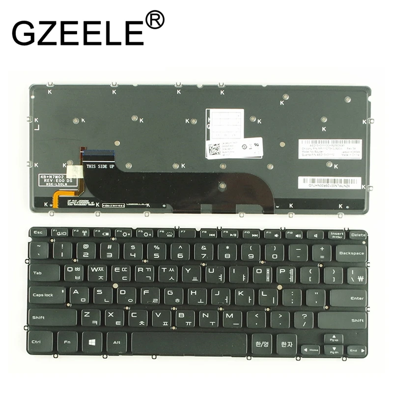 Клавиатура GZEELE KR с подсветкой новая клавиатура для DELL XPS13 L221 L321 L322 XPS13R L221x 9Q23 9Q33 XPS 13