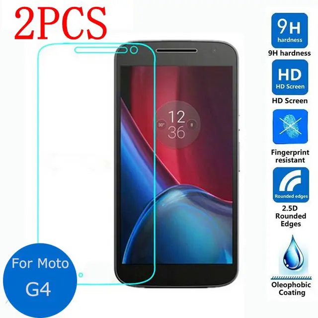 2 шт. закаленное стекло для Motorola Moto G4 защита экрана Защитная пленка XT1622 XT1624 XT1625 |