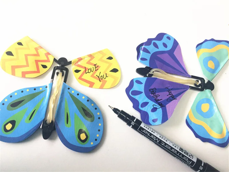 5 шт. Волшебные Летающие бабочки маленькие Волшебные трюки смешной сюрприз Шутка игрушки для детей удивительная Волшебная бабочка