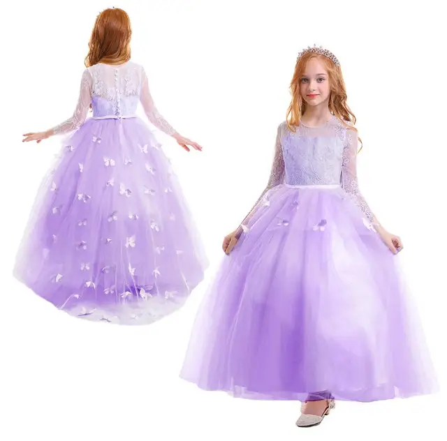 Lilac Lavendar Spaghetti Straps Easter Party Picture Wedding Flower Girl Dress