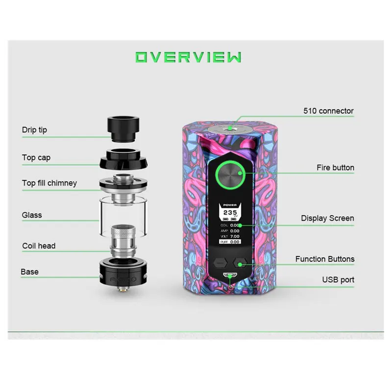 Оригинальный Geekvape лезвие комплект 235 Вт с самолета класс Материал поле MOD