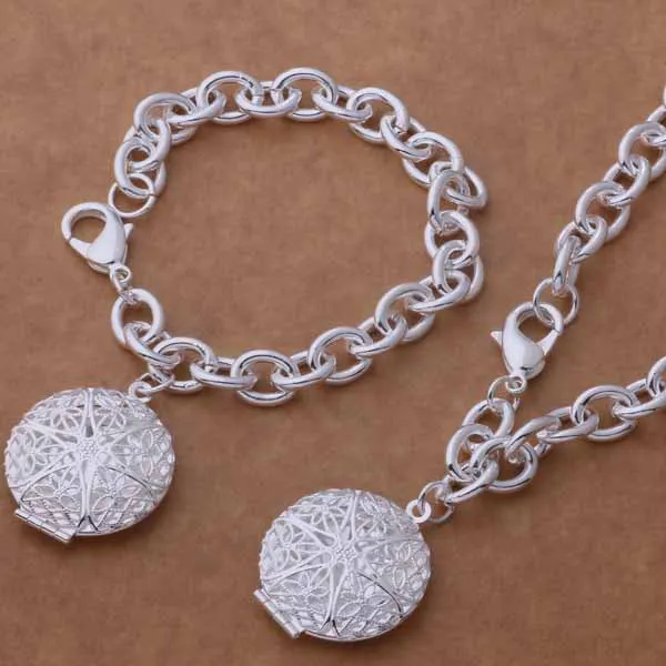 wholesale High quality silver Fashion jewelry necklace bracelet WT 392