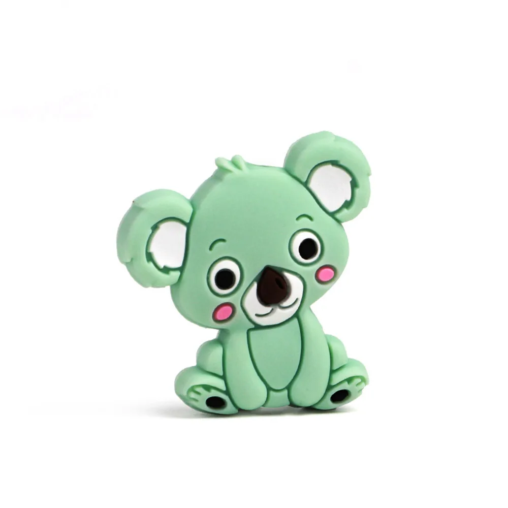 TYRY. HU 10 шт. силиконовые бусины милые мини коала BPA Бесплатно Детские Силиконовые Прорезыватели DIY детские игрушки для прорезывания зубов аксессуары для кормления и подарки - Цвет: TYT012-38