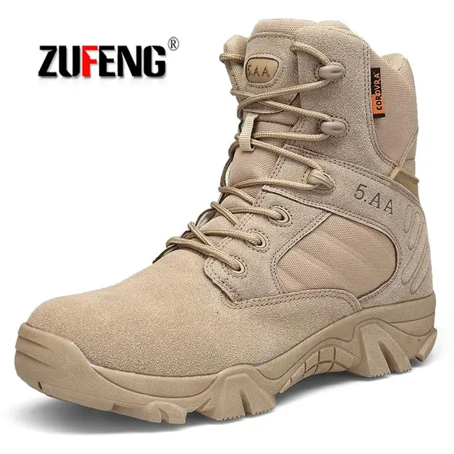 High-quality Waterproof Men Hiking Shoes Special Forces Tactical Combat Army Boots Anti-Slip Sneakers Breathable Trekking Shoes