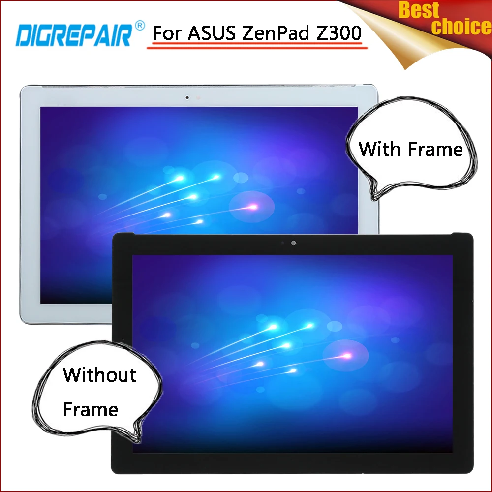 

z300m lcd For ASUS ZenPad Z300 Z300C Z300CG Z300M P021 LCD Display For asus zenpad z300m Digitizer Touch Screen Panel With Frame