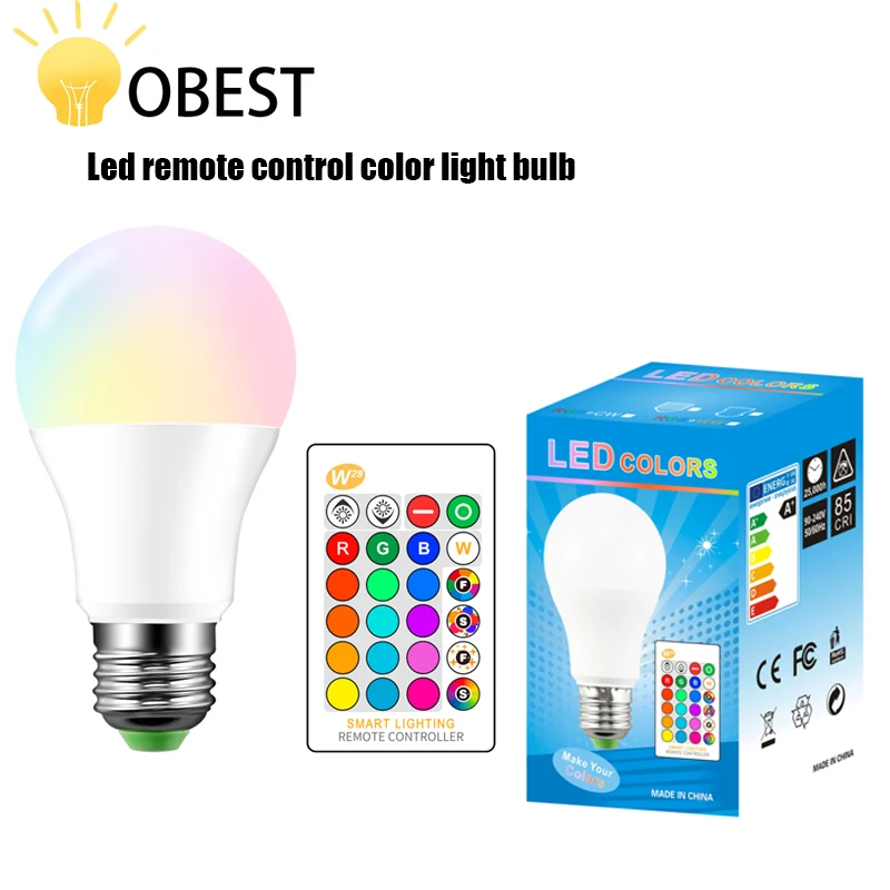 Сменная светодиодная RGB лампа B22 высокой мощности 10 Вт 16 цветов + инфракрасный
