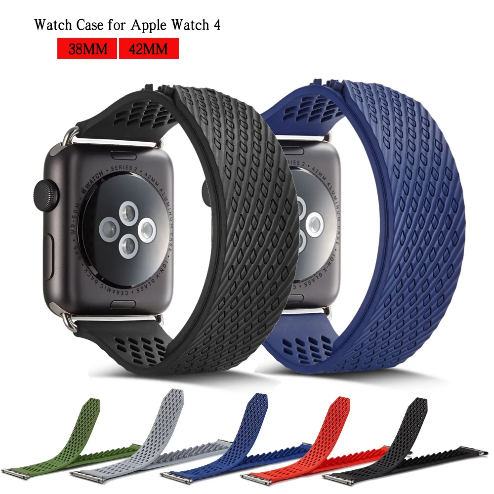 Мягкий силиконовый замена спортивный ремешок для наручных часов Apple Watch серии 1/2/3