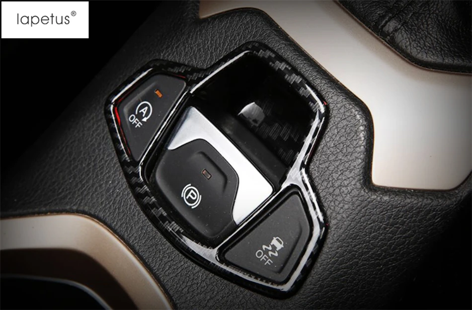 

Lapetus Accessories Fit For Jeep Renegade 2015 - 2019 Car Electric Hand Parking Brake Button Frame Molding Cover Kit Trim / ABS