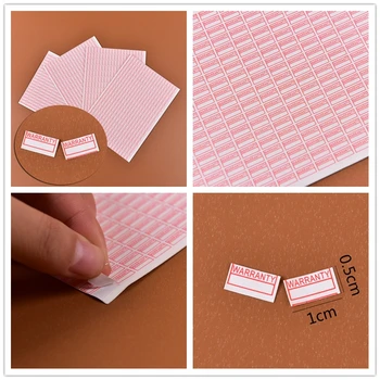 

1000pcs/pack 10mm x 5mm Warranty Void If Removed Sticker Security Seal Red Color Rectangle Shape Fragile Label