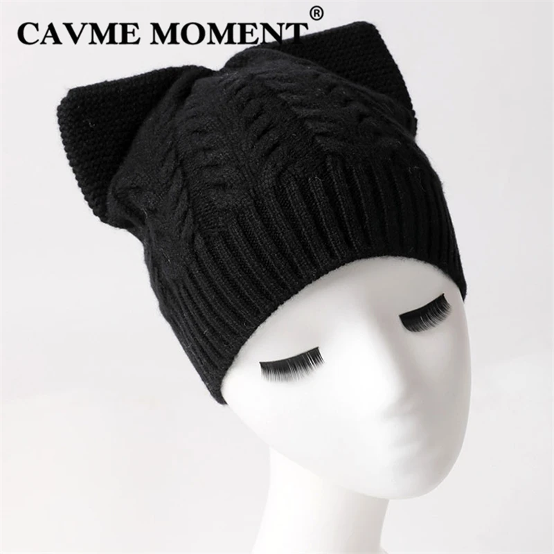 Новинка года. Женская вязаная шапка из кашемира Skullies Beanies. Теплая зимняя шапка на каждый день. Цвет: черный, серый, бежевый, хаки