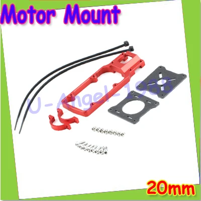 

free shipping!! 20mm CNC Aluminum Alloy Motor Mounting Holder Bracket Red for RC Multicopter Carbon Tube